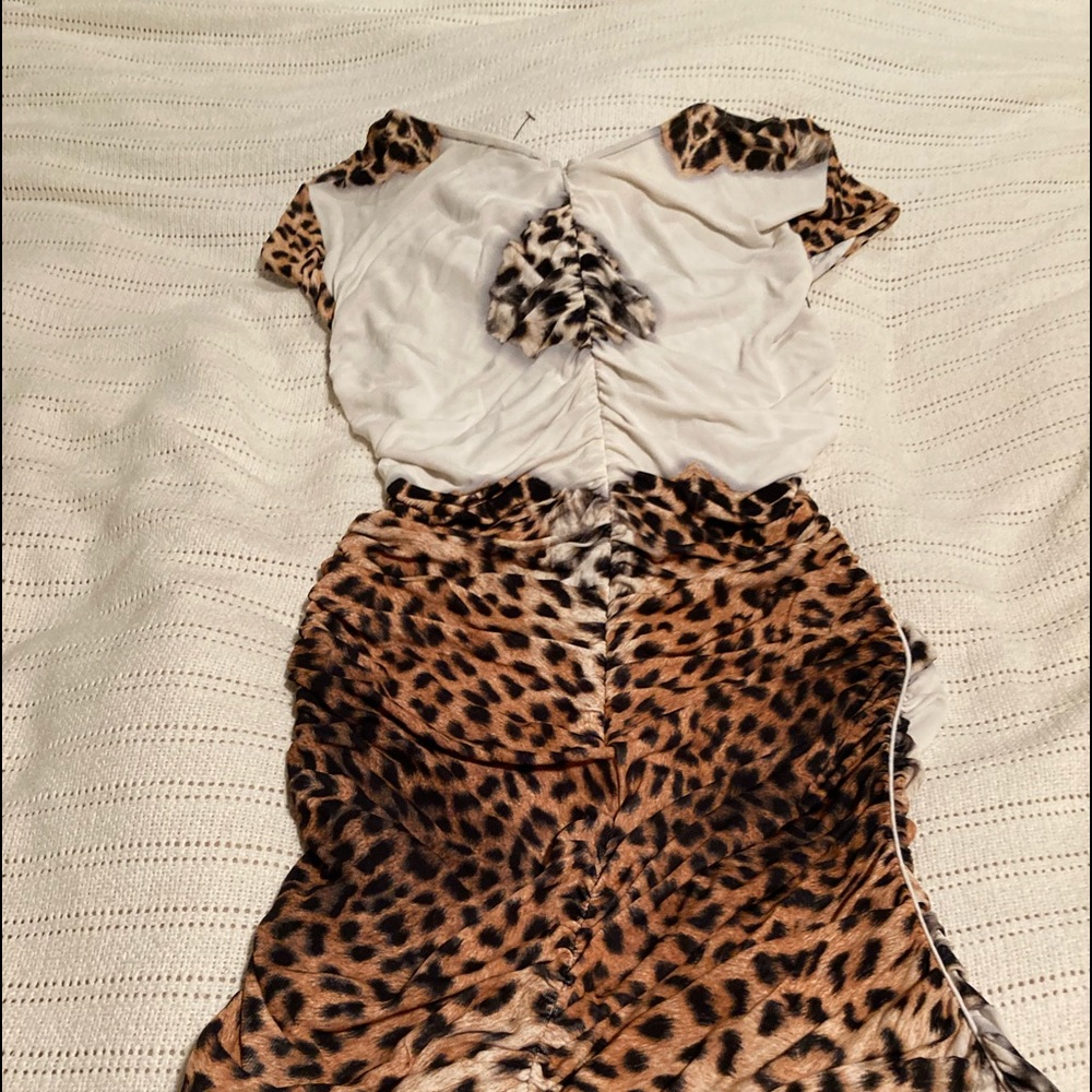 COPY - Just Cavalli leopard and ivory  dress size large.  PRICE DROP!!!!!!